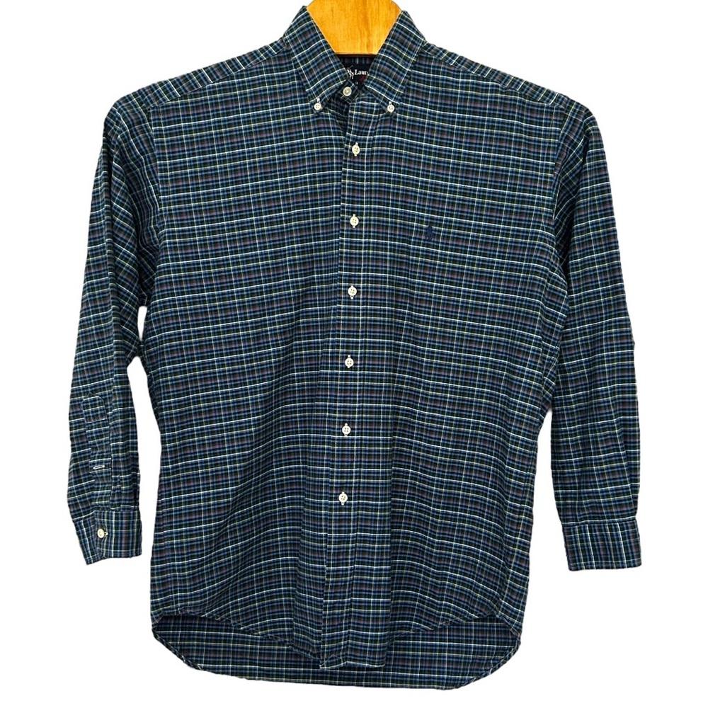 Ralph Lauren Men’s Blake Plaid Checkered Long Sleeve Button Down Shirt Sz M